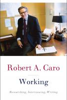 WORKING by Robert Caro